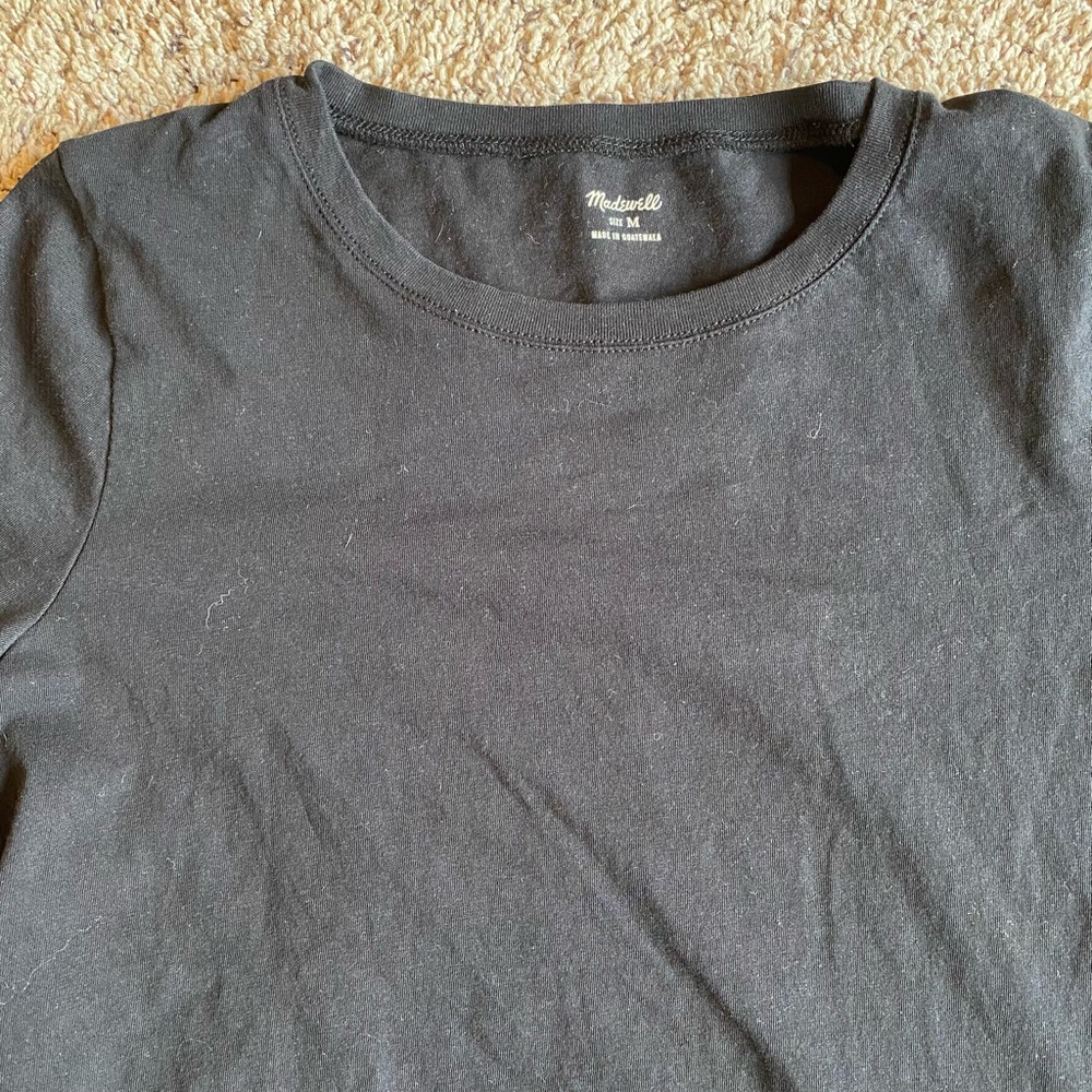 Madewell Long Sleeve Tshirt Black Medium